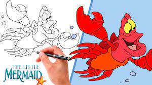 How To Draw Sebastian From The Little Mermaid Easy! - Youtube