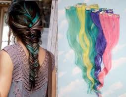 You don't have to put a hair tie at the top, but i find it easier like that. Valentine S Day Hair Colored Hair Extensions Free People Etsy