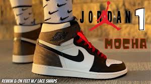 Jordan 1 Mocha Review On Feet W Lace Swaps Youtube