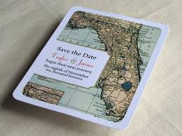 Florida Wedding Save The Date Postcard Vintage Map Etsy In 2020 Wedding Saving Fun Wedding Invitations Save The Date Postcards