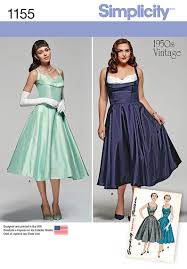 Simplicity Creative Group Miss And Miss Plus Vintage Dress Retro Dress Pattern Rockabilly Dress Pattern Formal Dress Patterns