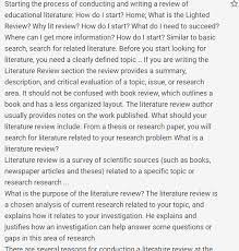 How To Start A Literature Review Custom Writing Essay Examples Literature Review Outline