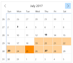 With Calendar For Uwp Get Gesture Based Month Navigation Date Range Selection And Data Binding For Quick And Simple App Simple App Calendar App Development