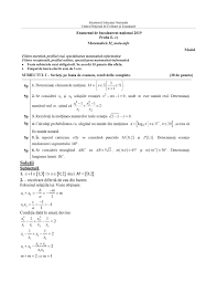 Model bac 2019 matematica m2. Variante Rezolvate Bac Mate 2019 Modele Oficiale De Subiecte Si Bareme