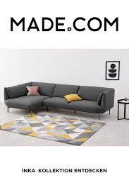 Inca Sofa Chaise Longue Left Marl Gray Blue Corner Sofas Corner Sofa Black Living Room