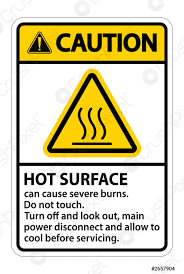 Caution Hot Surface Sign On White Background Stock Vector Crushpixel