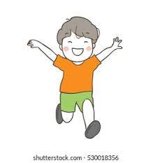 Vector Illustration Draw Boy Happy Running Stock Vector (Royalty Free)  530018356 | Shutterstock