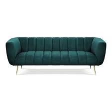 Vivienne 3 Seater Sofa Velvet Upholstered Dark Teal 3 Seater Sofa Modern Velvet Sofa Seater Sofa