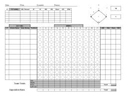 30 Printable Baseball Scoresheet Scorecard Templates