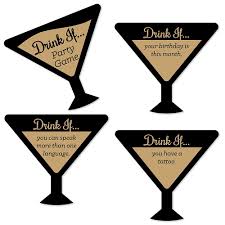 This is quite a similar set up to 'screw the dealer', except this time. Drink If Game Martini Glass Fun Drinking Game Cards 24 Count Bigdotofhappiness Com