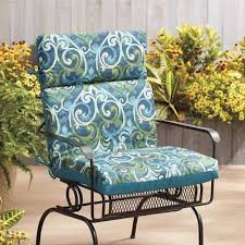Patio Furniture Cushions And Pads 79683 Salito Marine Damask Patio High Back Chair Cushion In Patio Chair Cushions Chair Cushions Outdoor Patio Chair Cushions