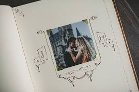 We wanted it to mirror the kookiness of the wizarding newspaper, the. Be Entranced By This Mystical Spell Book Inspired Guest Book Wedding Album Offbeat Bride
