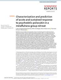 Check spelling or type a new query. Pdf Characterization And Prediction Of Acute And Sustained Response To Psychedelic Psilocybin In A Mindfulness Group Retreat