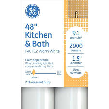 Ge 40 Watt 48 In Medium Bi Pin T12 3000 K Warm White Fluorescent Light Bulb 2 Pack Lowes Com Fluorescent Light Bulb Fluorescent Light Fluorescent Bulb
