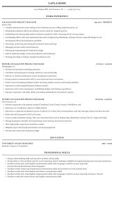 You will get to write about your key. Localization Project Manager Resume Sample Mintresume