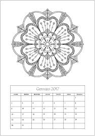 Calendario 2017 Con Mandala Da Colorare In Vendita Su The Rabbit Hole
