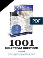 What four books tell about jesus life on earth? 1001 Bible Trivia Questions V1 03 Pdf Jacob David