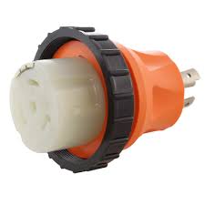 Rv adapters help to convert all your electrical needs over to make camping more enjoyable with less hassle. Ac Works Rv Marine Generator Adapter 4 Prong 30 Amp L14 30p Generator Locking Plug To 50 Amp Rv Marine Locking Female Connector Adl1430ss2 The Home Depot