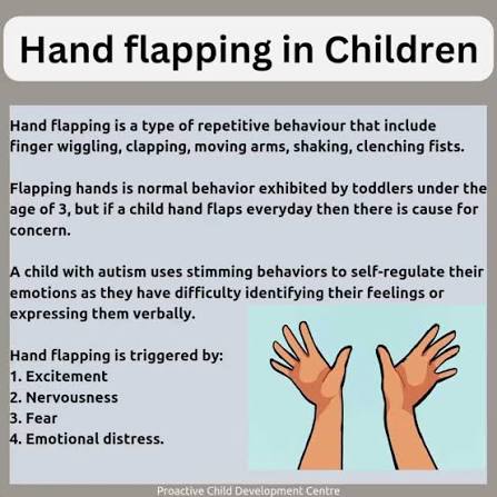 🌟 Decoding Hand Flapping in Children: Unraveling the Why! 🌟, Dear Parents  and Caregivers,, Hand flapping is a behavior that some children, including  those with autism, may exhibit, and it can have ...