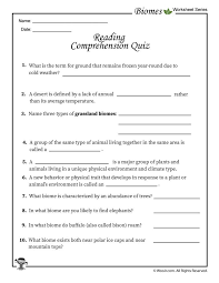 This collection of free reading comprehension worksheets is geared to early readers. Biomes Worksheets Learning Unit Exploring Our Natural World Woo Jr Kids Activities Science Reading Comprehension For Worksheet Splendi Bio Palfestireland