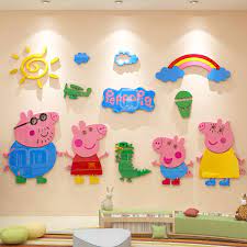Free Shipping Buy Best Peppa Pig 3d Stereo Wall Stickers Children Room Wall Stickers Bedroom Bedside Backgr Wall Stickers Bedroom Kids Room Wall Stickers