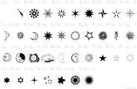 By the way, stars can be the sign of kids. Sun Moon Stars Font Sun Tattoos Moon Star Tattoo Small Star Tattoos