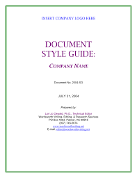 Document Style Guide