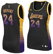 Shop los angeles lakers jerseys in official swingman and lakers city edition styles at fansedge. Amazon Com Kobe Bryant Los Angeles Lakers 24 Women S Nba Basketball Black Vibe Jersey Women Small Clothing