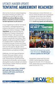 Kaiser News Updates Ufcw 21