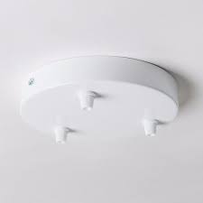 White Steel Ceiling Rose Large 160mm All Outlet Options Etsy In 2021 Ceiling Rose Light Installation Steel