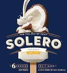 Allergen info contains coconuts and . Solero Natural Fruit Bar Creamy Coconut Supermarketguru