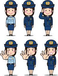 フリーイラスト] 6種類の若い婦人警察官のセットでアハ体験 - GAHAG | 著作権フリー写真・イラスト素材集
