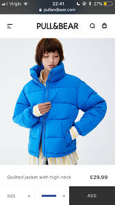 Pull Bear Puffer Jacket 29 99 Jacket Pufferjacket Blue Newvintage Vintagesque Jackets Pull Bear Puffer Jackets