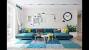 Teal Blue Sofa