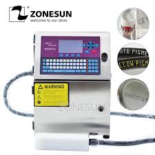 ZONESUN Automatic Inkjet Printer Date Batch Number QR Code Food Packaging  Bag Pipe Wire Cans Dot Matrix Coding Printing Machine|Tool Parts| -  AliExpress