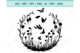 Download Butterfly Svg Butterfly Wreath Svg Flowers Png Dxf Eps 940597 Cut Files Design Bundles PSD Mockup Templates