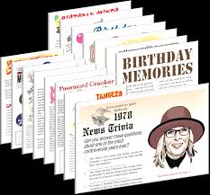 This covers everything from disney, to harry potter, and even emma stone movies, so get ready. 1978 Birthday Pack Special 40th Birthday Free Party Games