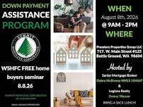 FREE Homebuyers Education Class Sponsored by WSHFC