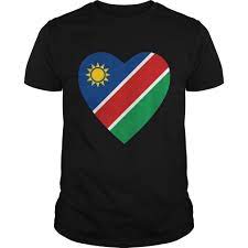 order this limited flag day tshirt gift for namibia flag heart text americanapparelt