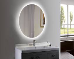 Wall Mounted Oval Dimmable Led Lighted Bathroom Mirror With Light Dimmer China Led Mirror Mirror Made In China Com