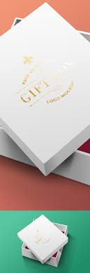 Free Vector Luxury Gift Box With Gold Foil Logo Mockup Fribly Design Freebie Gold Foil Logo Gift Box