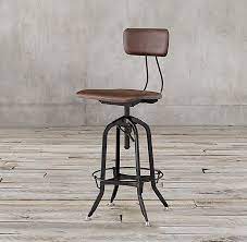 Vintage webbed lawn chair gliders set $85. Vintage Toledo Leather Bar Chair Bar Chairs Comfy Living Room Furniture Comfy Chairs