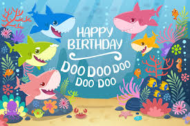 Print these on heavy cardstock paper for the best results (especially if you'll be using them as photo props). Daniu Custom Cartoon Shark Backdrop Baby Shark Birthday Party Baby Shower Photography Supplies Photo Studio Props 5x3ft 150cmx90cm Amazon In Electronics