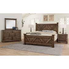 From kathy ireland home to bedroom furniture review this. Viceray Collections Cool Rustic 4 Piece Queen Bedroom Set In Mink Nebraska Furniture Mart