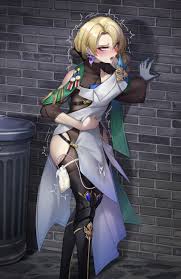 Rule 34 - 1futa After Ejaculation Blonde Hair Blush Brick Wall Clothes  Cocolia Rand Cum Cum Through Clothes Drooling Earrings Futa Only Futanari  Hand On Belly Hand On Wall Hanee Honkai: Star