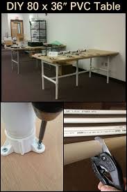 Diy 80 X 36 Pvc Table Pvc Diy Cement Table
