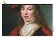 A Tronie of a young woman by Govert Flinck