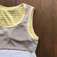 カップ付きタンクトップの作り方 ブラジャーのパターン リメイク 服 作り方 タンクトップ