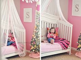 Here is a super easy tutorial. Semi Diy Scarlette S Cute Crafty Canopy Bed Toddler Canopy Bed Baby Crib Canopy Crib Canopy