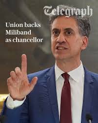 Union backs Ed Miliband for chancellor